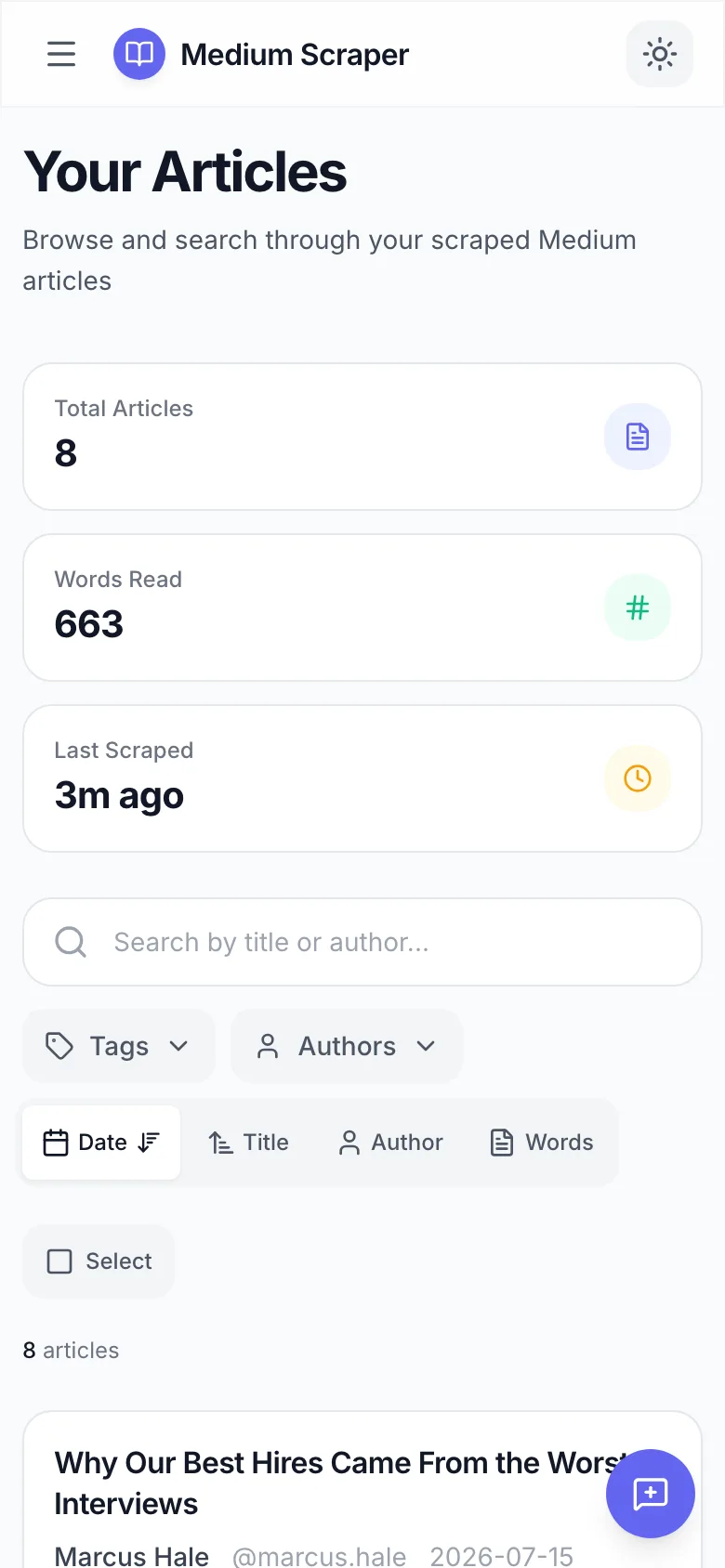 The library on a phone.