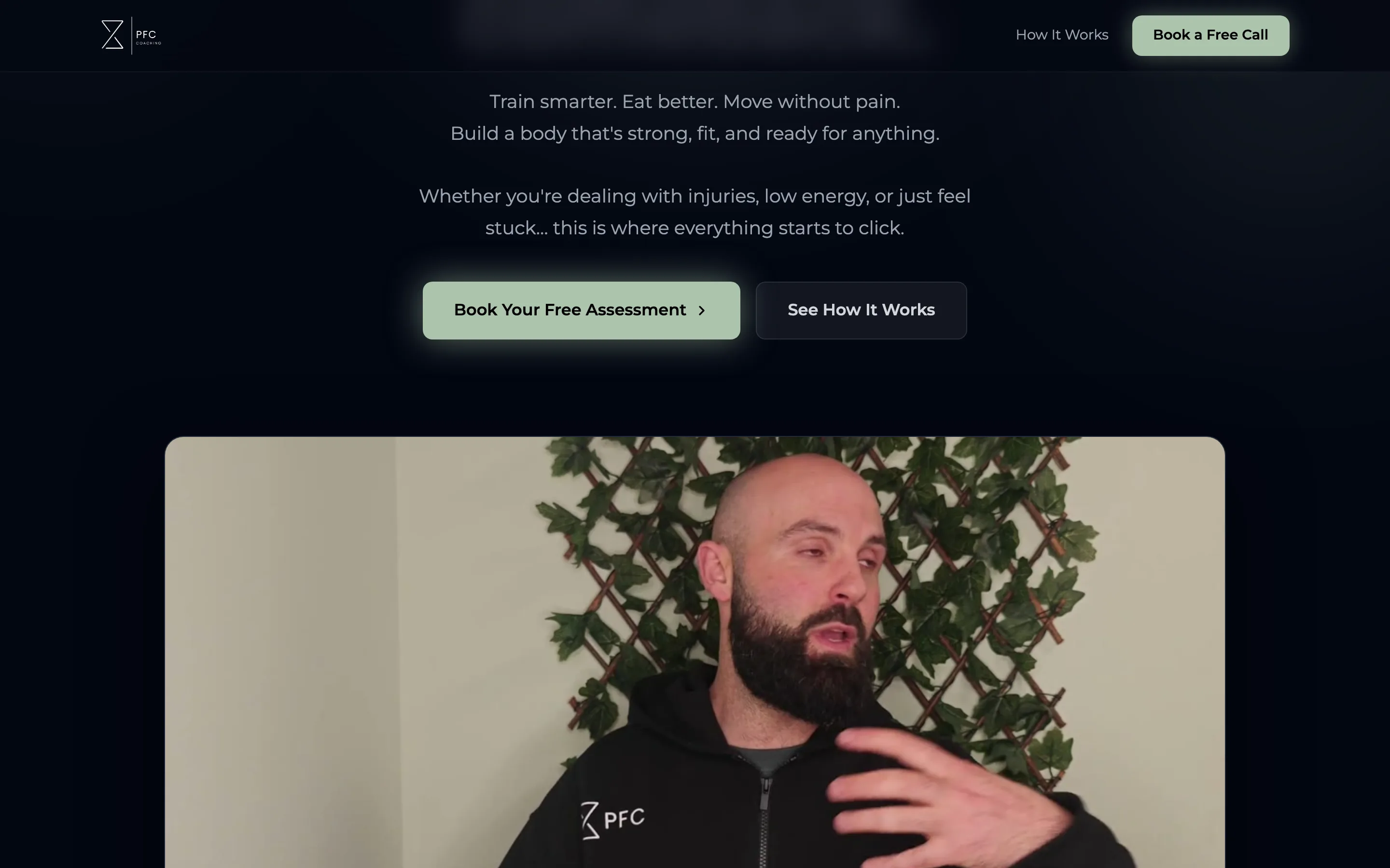 The landing page.